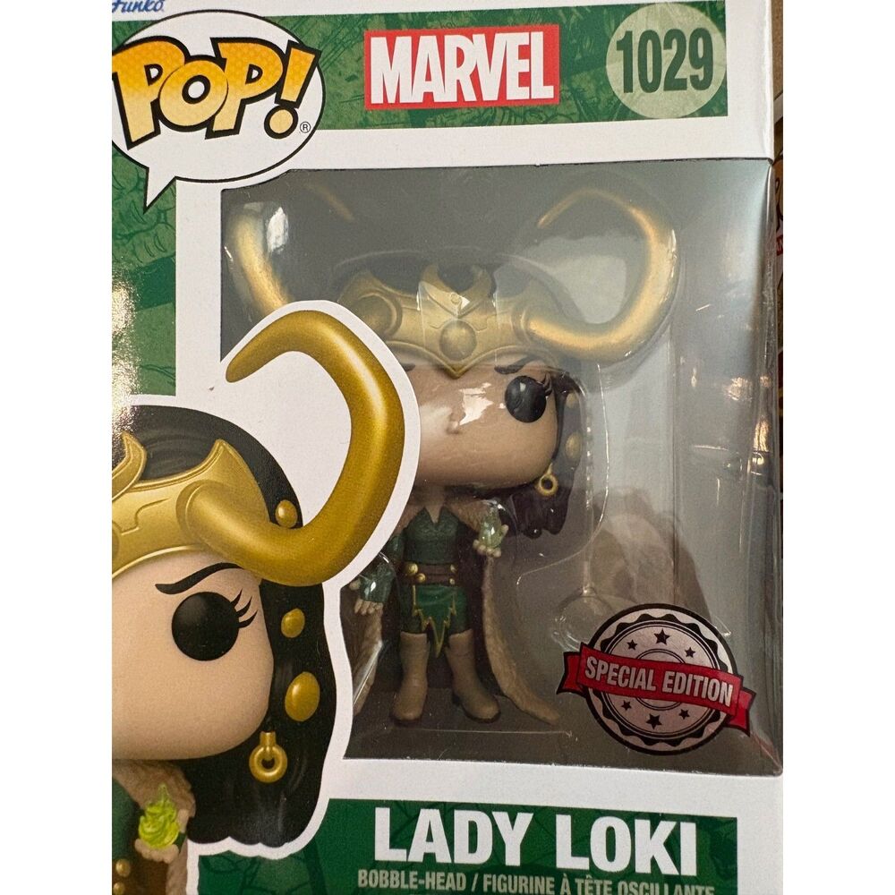 BNIB with Protector Funko Pop Marvel Lady Loki #1029 Special Edition Bobble Head